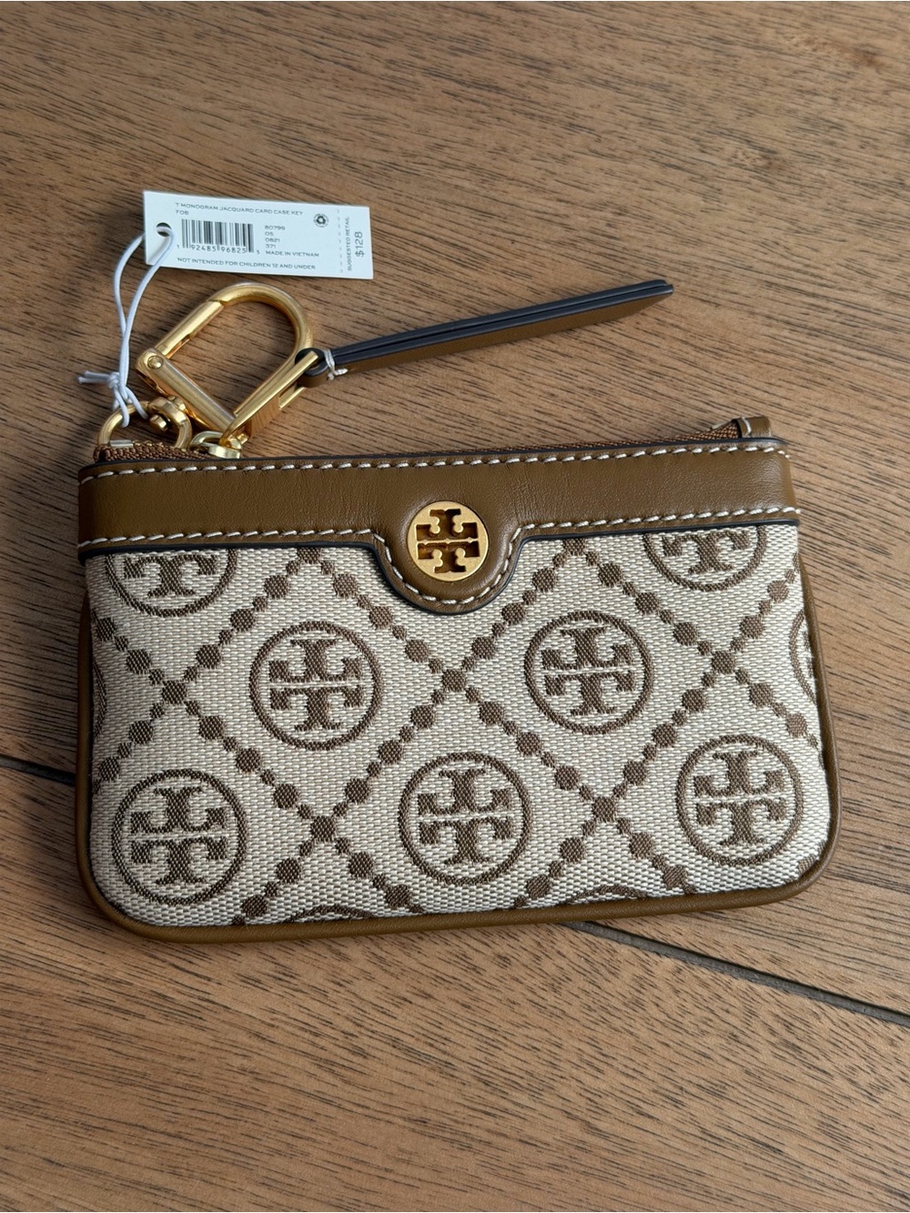 New Tory Burch T Monogram Cardholder/ Keychain